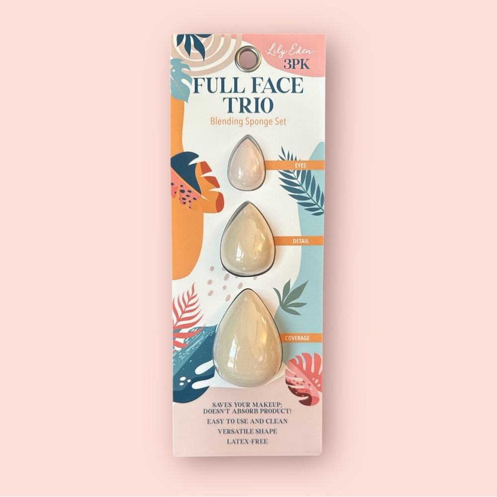 🧺🌷 Lily Eden Full Face Trio Blending Sponge Set